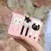 Women Wallet Luxury Cat Pattern Button Clutch Pu Leather Purse Lady Short Bag Bolsa 5
