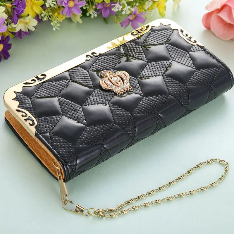 Women Wallet Phone Purse Wallets Shinny Lady Long Pu Purses Po Slot 1