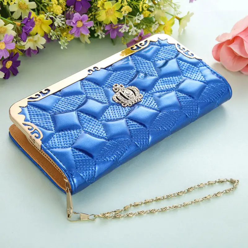 Women Wallet Phone Purse Wallets Shinny Lady Long Pu Purses Po Slot 2