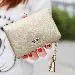 Women Wallet Short Purse Tassel Clutch Heart Pattern Pu Leather Purses Bolsa Feminina 2