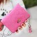 Women Wallet Short Purse Tassel Clutch Heart Pattern Pu Leather Purses Bolsa Feminina 5