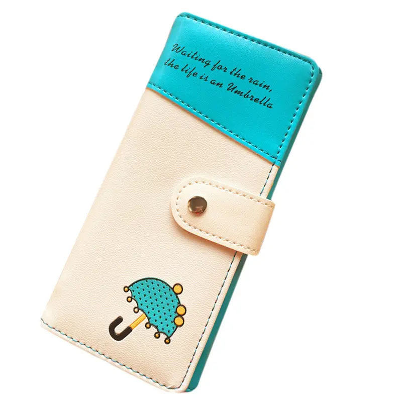 Women Wallets Ladies Leather Wallet Purses Cute Cartoon Pattern Long Wallet Coin Purse Carteira Feminina 2