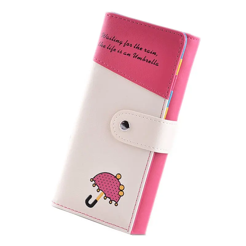 Women Wallets Ladies Leather Wallet Purses Cute Cartoon Pattern Long Wallet Coin Purse Carteira Feminina 3