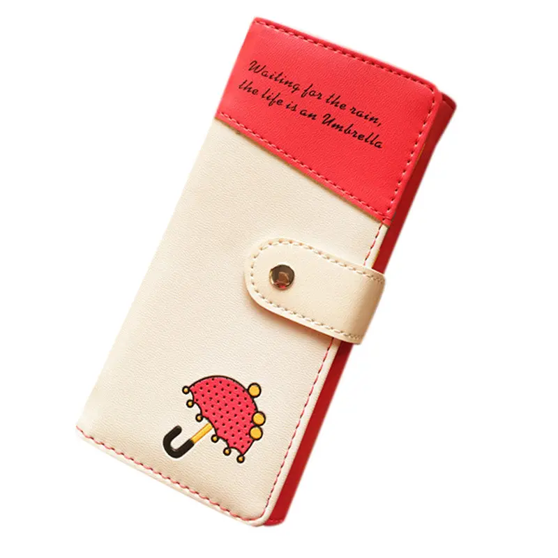 Women Wallets Ladies Leather Wallet Purses Cute Cartoon Pattern Long Wallet Coin Purse Carteira Feminina 5
