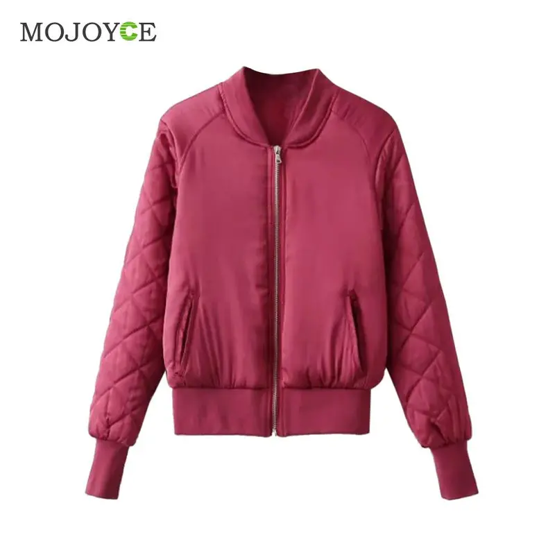 Women Warm Black Bomber Jacket Short Thin Padded Baseball Pilot Bomber Coat Outerwear Army Jacket Biker Coat Women Basic Coats 1