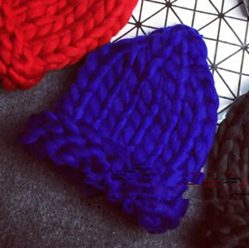Women Warm Extra Coarse Wool Knitted Beanie Hat Cap Fisher Chapeu Gorros De Lana Touca Casquette Cappelli Bonnets Femme 7 Colors 2