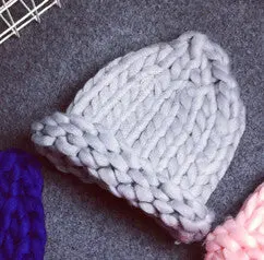 Women Warm Extra Coarse Wool Knitted Beanie Hat Cap Fisher Chapeu Gorros De Lana Touca Casquette Cappelli Bonnets Femme 7 Colors 3