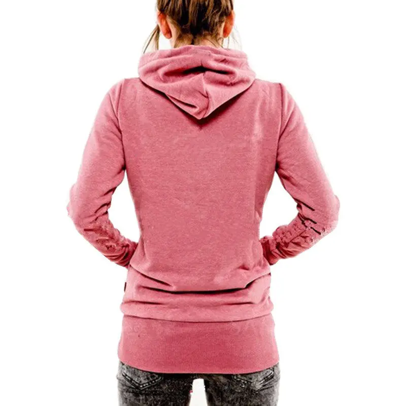Women Warm Hoodies Tracksuits Women Solid Long Sleeve Pocket Sweatshirt Hoodies Pullovers Slim X0305 12