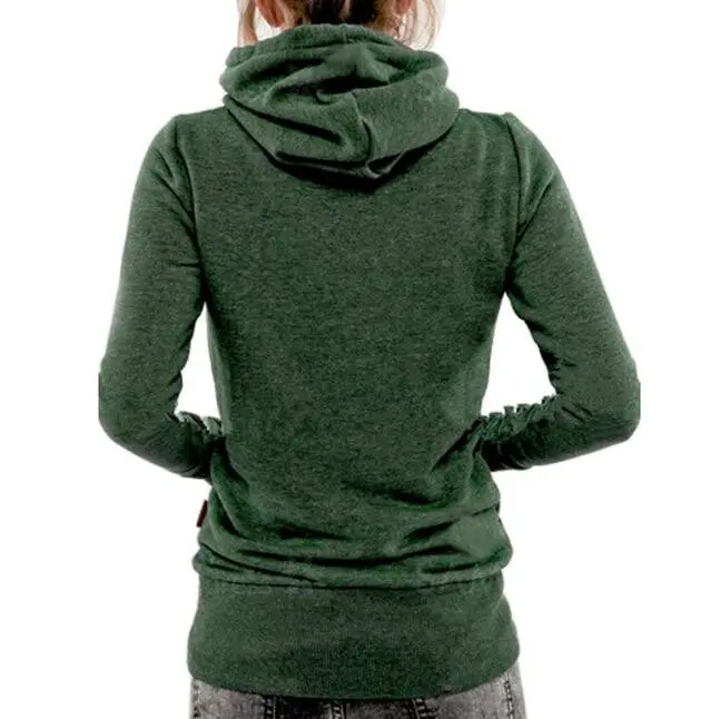 Women Warm Hoodies Tracksuits Women Solid Long Sleeve Pocket Sweatshirt Hoodies Pullovers Slim X0305 9
