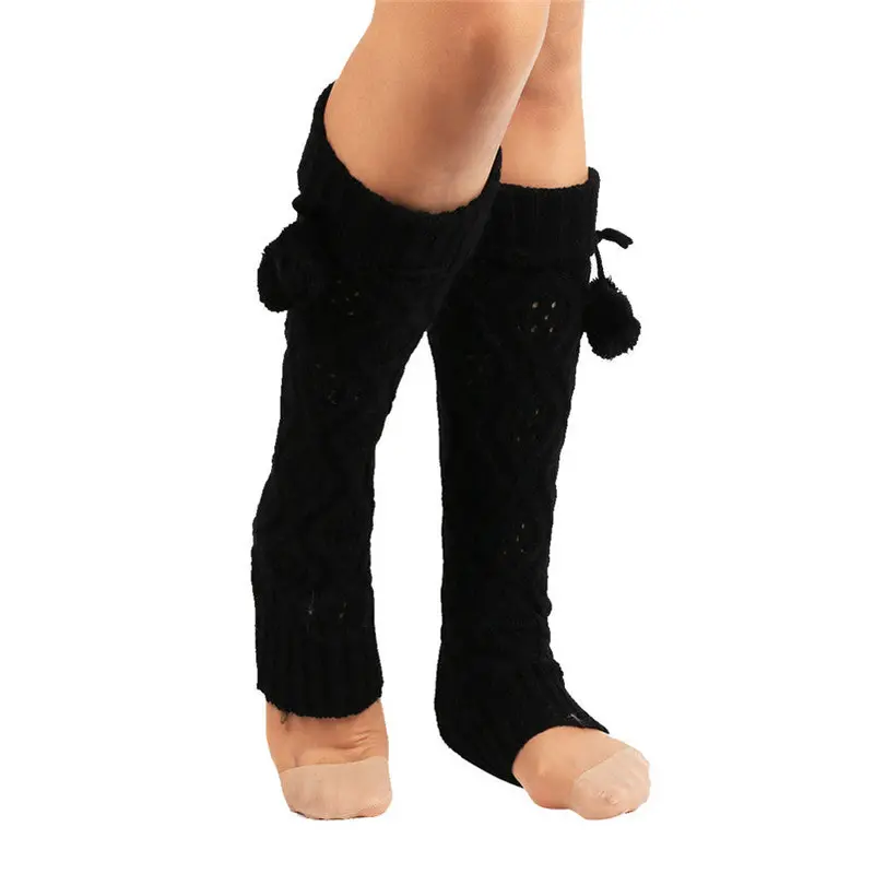 Women Warm Knitted Socks Leg Warmers Boot Crochet Long Socks Fast Shipping Feida 1
