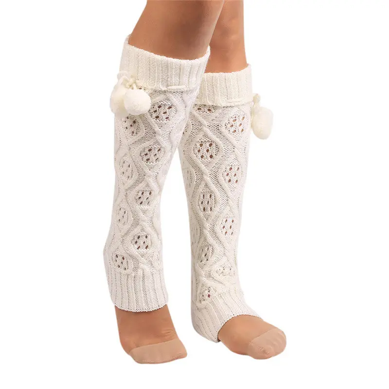 Women Warm Knitted Socks Leg Warmers Boot Crochet Long Socks Fast Shipping Feida 6