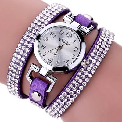 Women Watch Dress Clock Rhinestone Crystal S Mode Elegant Bracelet Montre Relogio Feminino 7