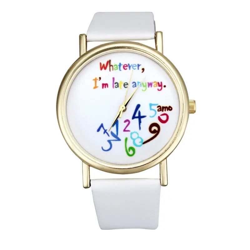 Women Watch Fashion Leather Watchband Laday Wristwatch Quartz Watch 5