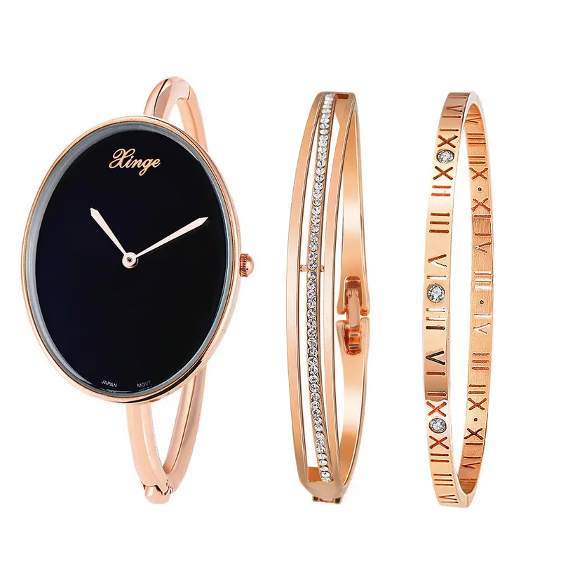 Women Watch Gold Watch Bayan Kol Saati Rhinestone Watch Girl And Bracelet Set W3677r Dropshipping Feida 1