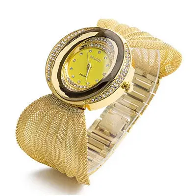 Women Watch Lady Rhinestone Crystal Bracelet Clock Gold Silver Watches Mirror Luxury Quartz Relogio Feminino 1