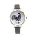 Women Watch Retro Design Lovely Cock Pattern Dress Clock Pu Leather Band Analog Quartz Relogio Feminino 4