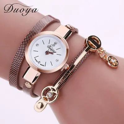 Women Watch Rhinestone Crystal Bracelet Ladies Dress Clock Quartz Wristwatch Relogio Feminino 4