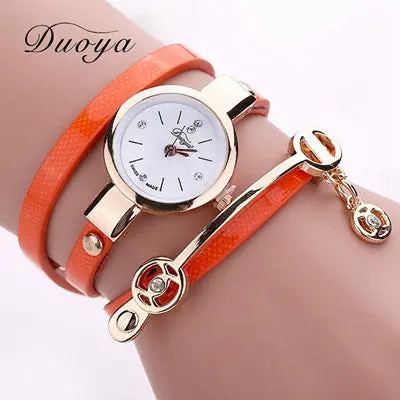 Women Watch Rhinestone Crystal Bracelet Ladies Dress Clock Quartz Wristwatch Relogio Feminino 7