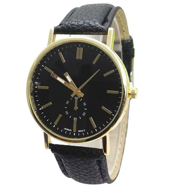 Women Watch Top Ommatidium Style Women Men Leather Band Hour Woman Analog Quartz Wrist Watches 1