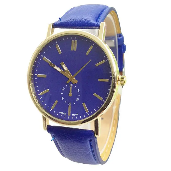 Women Watch Top Ommatidium Style Women Men Leather Band Hour Woman Analog Quartz Wrist Watches 3