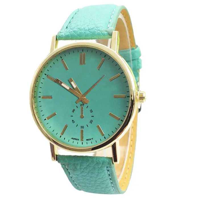Women Watch Top Ommatidium Style Women Men Leather Band Hour Woman Analog Quartz Wrist Watches 4