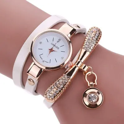 Women Watches Alloy Crystal Wristwatches Women Dress Watches Gift Women Gold Luxury Quartz Clock Mujer 9
