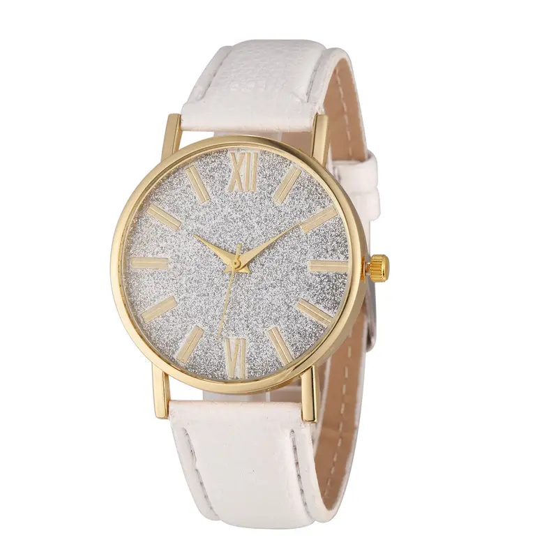 Women Watches Bracelet Crystal Rhinestone Analog Leather Quartz Wrist Watch Mens Wristwatch Relogio Feminino 8