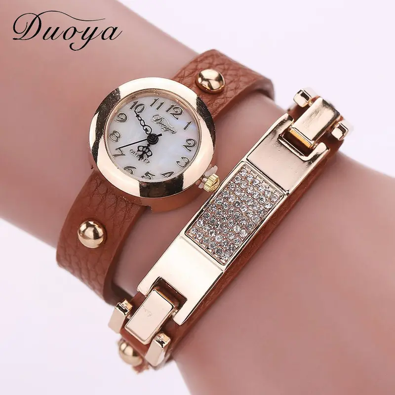 Women Watches Bracelet Dress Clock Rhinestone Crystal Relogio Feminino Analog Wristwatch Gift 4