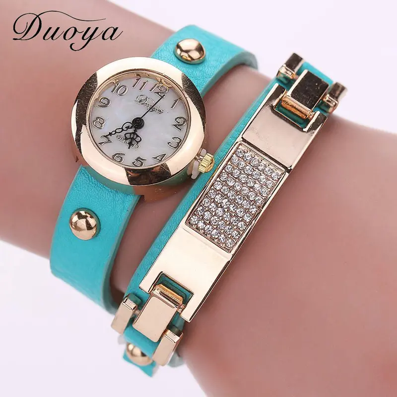 Women Watches Bracelet Dress Clock Rhinestone Crystal Relogio Feminino Analog Wristwatch Gift 5
