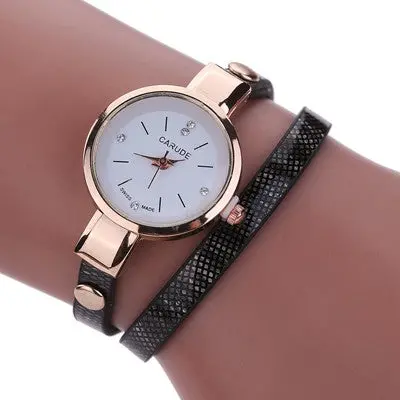 Women Watches Bracelet Rhinestone Crystal Relogio Feminino Quartz Pu Leather Band Dress Wrist Watch Clock 1