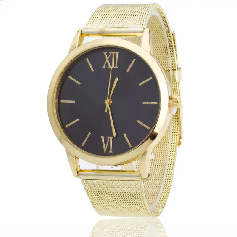 Women Watches Clock Ladies Silver Stainless Steel Mesh Band Wrist Dress Watch Relogio Feminino 1