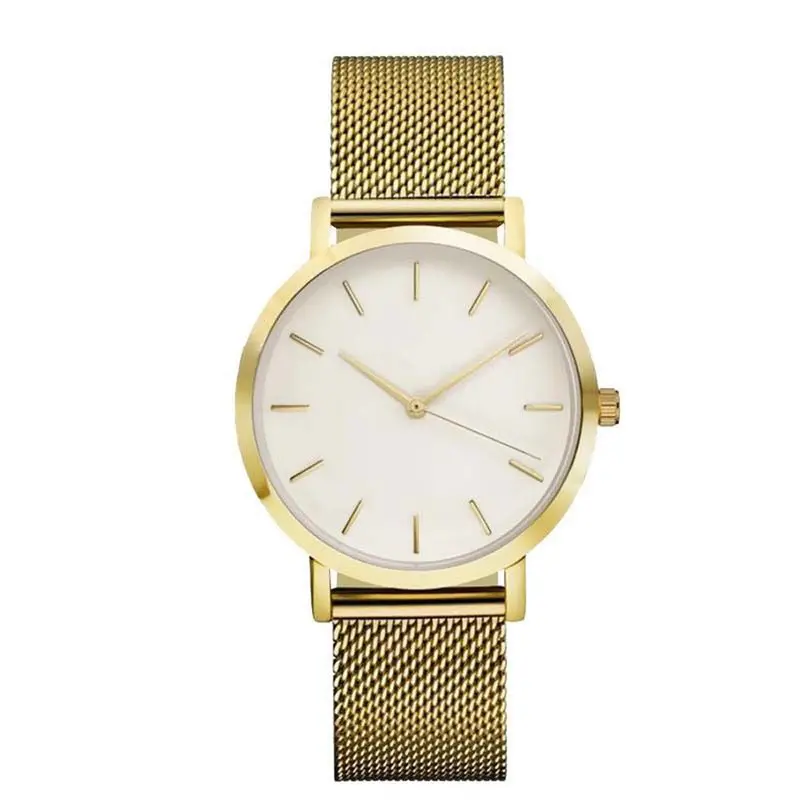 Women Watches Clock Stainless Steel Band Elegant Analog Dress Quartz Wrist Watch Bracelet Reloj 3