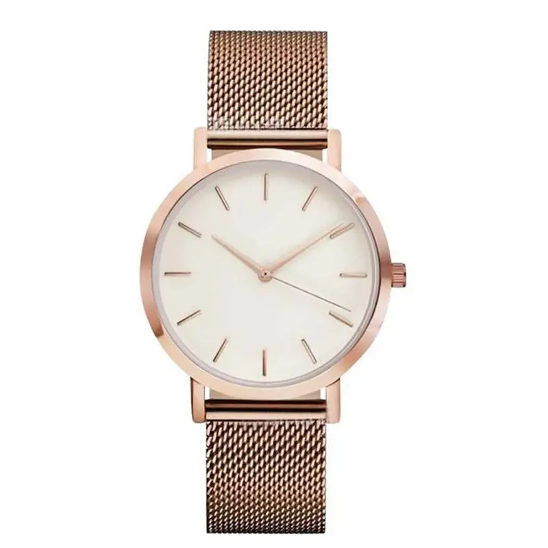 Women Watches Clock Stainless Steel Band Elegant Analog Dress Quartz Wrist Watch Bracelet Reloj 4