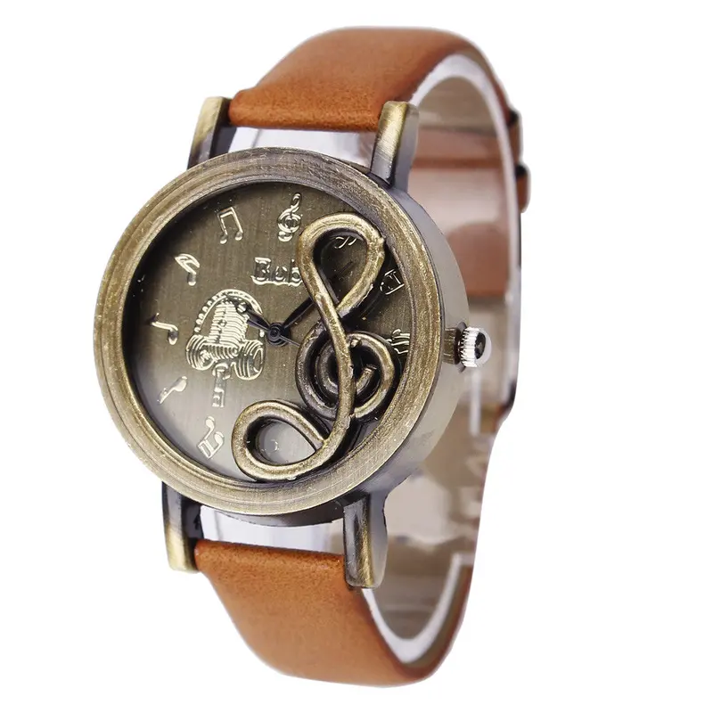 Women Watches Crystal Watch Clock Luxury Lady Bracelet Quartz Relogio Retro Notes Hour 4