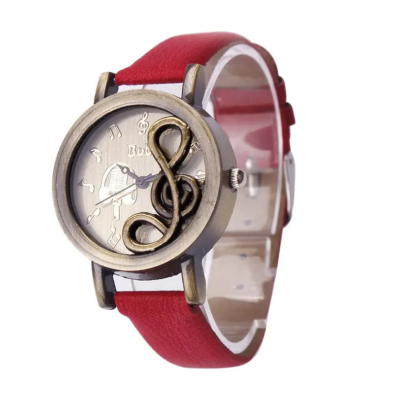 Women Watches Crystal Watch Clock Luxury Lady Bracelet Quartz Relogio Retro Notes Hour 6