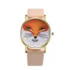 Women Watches Discount Vintage Cartoon Fox Pattern Leather Band Alloy Wrist Watch Quartz Watches For Girls Ladies 1