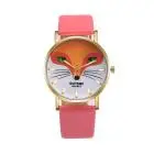 Women Watches Discount Vintage Cartoon Fox Pattern Leather Band Alloy Wrist Watch Quartz Watches For Girls Ladies 10