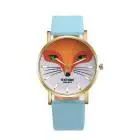 Women Watches Discount Vintage Cartoon Fox Pattern Leather Band Alloy Wrist Watch Quartz Watches For Girls Ladies 3