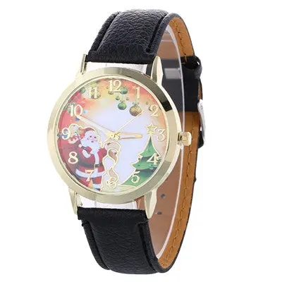 Women Watches Dress Clock Christmas Pattern Analog Quartz Watch Relogio Feminino Gift 1