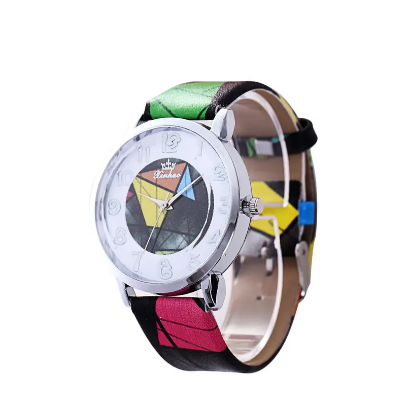 Women Watches Dress Clock Lattice Pattern Pu Leather Band Analog Quartz Watch Relogio Feminino 1