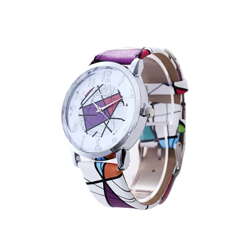 Women Watches Dress Clock Lattice Pattern Pu Leather Band Analog Quartz Watch Relogio Feminino 5