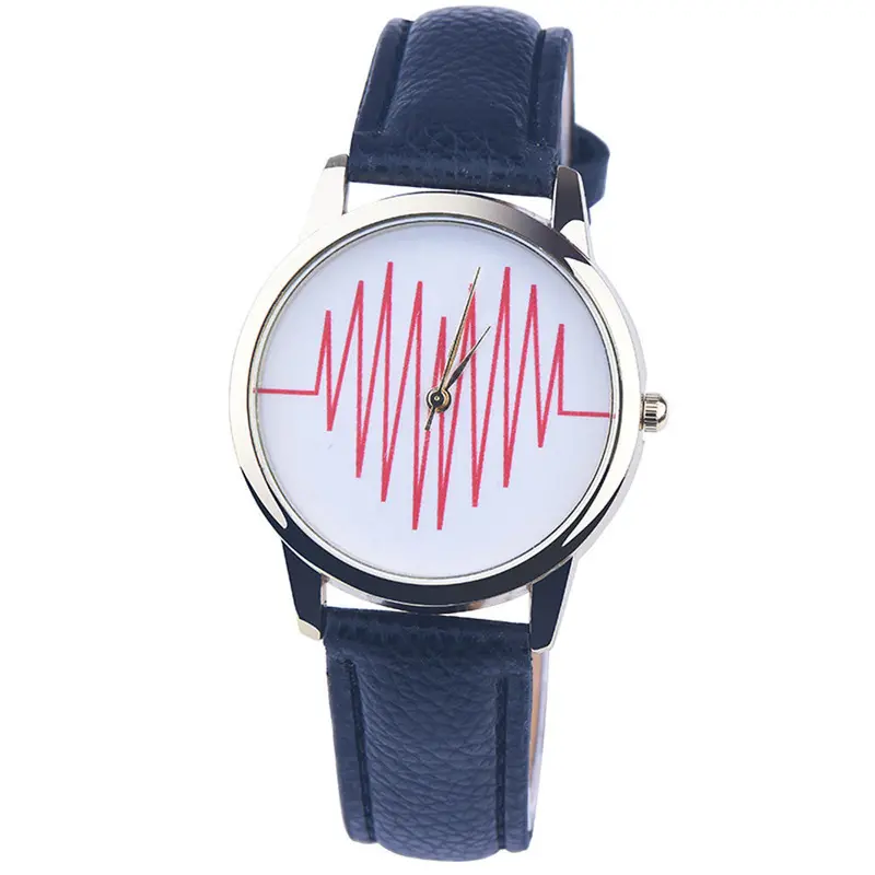 Women Watches Dress Clock Pu Leather Band Heart Pattern Analog Quartz Wrist Watches Relogio Feminino 2