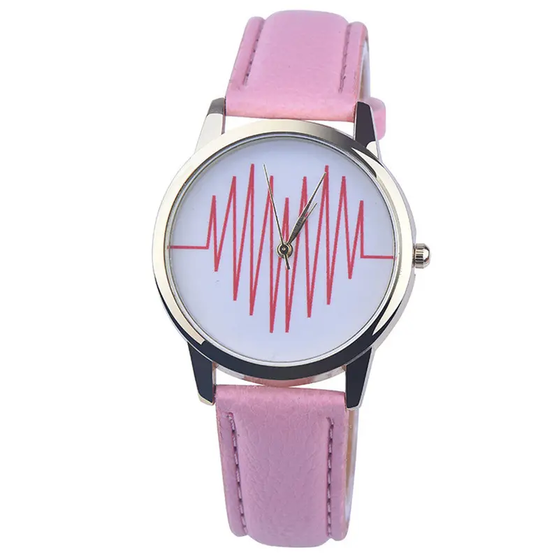 Women Watches Dress Clock Pu Leather Band Heart Pattern Analog Quartz Wrist Watches Relogio Feminino 4