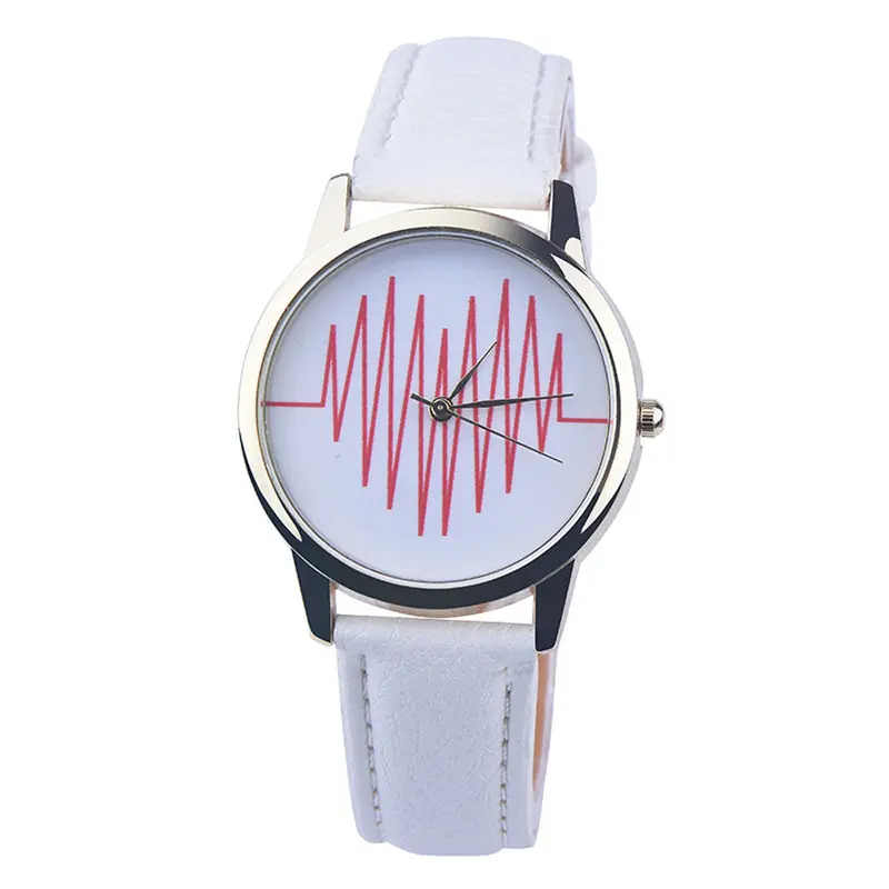 Women Watches Dress Clock Pu Leather Band Heart Pattern Analog Quartz Wrist Watches Relogio Feminino 5