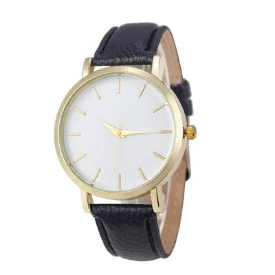 Women Watches Dress Clock Pu Leather Band Simple Analog Wrist Watches Relogio Feminino 1