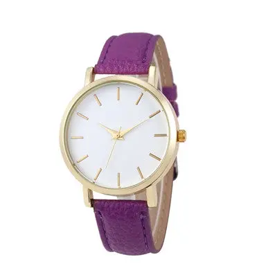 Women Watches Dress Clock Pu Leather Band Simple Analog Wrist Watches Relogio Feminino 4