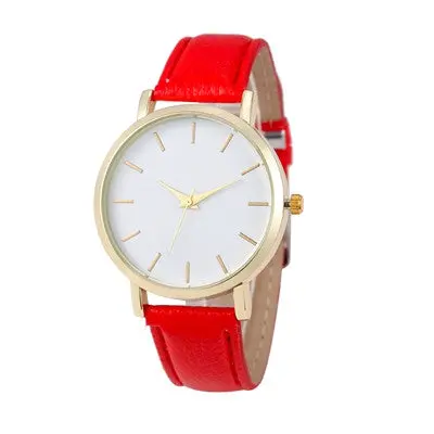 Women Watches Dress Clock Pu Leather Band Simple Analog Wrist Watches Relogio Feminino 5