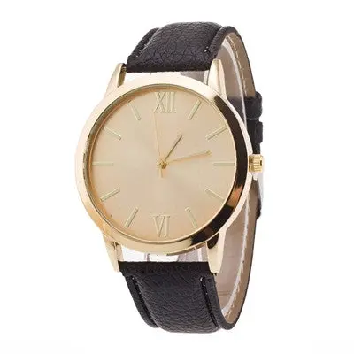 Women Watches Elegant Dress Clock Ladies Roman Numerals Pu Leather Band Wrist Watch Relogio Feminino 1