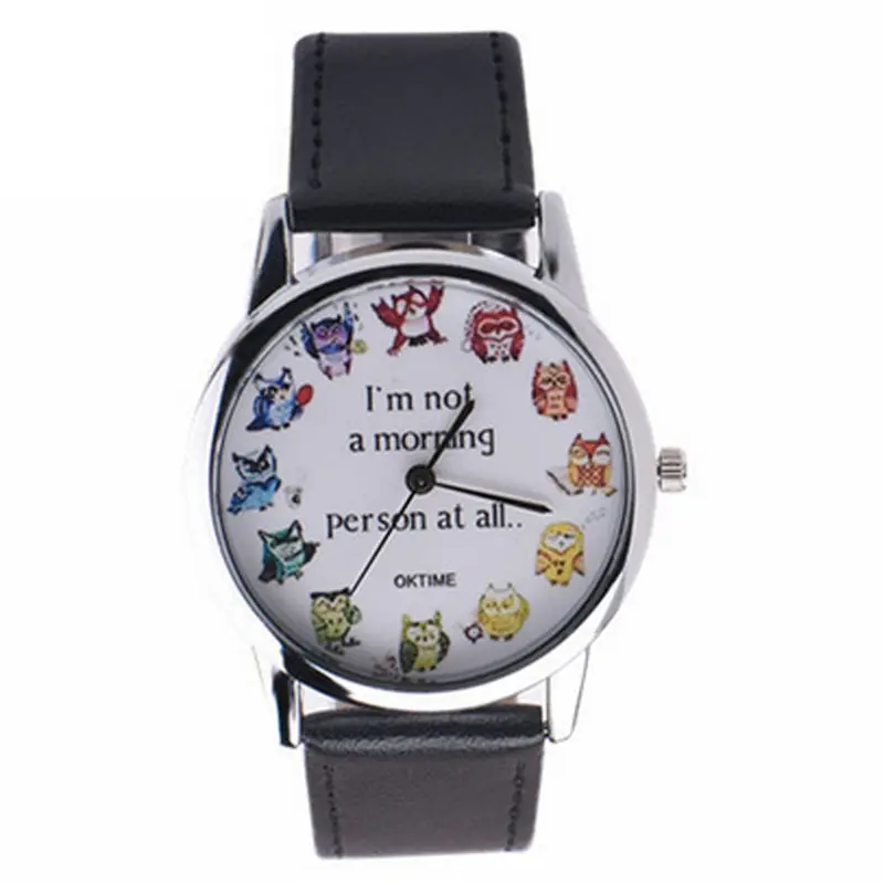 Women Watches Elegant Dress Clock Pu Leather Printing Analog Quartz Wrist Watch Relogio Feminino 1