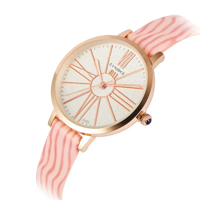 Women Watches Famous Synoke Ladies Dress Leather Band Watch Stainless Steel Quartz Watch Relogio Feminino Montre 2